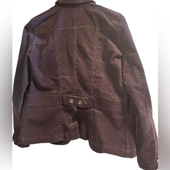 Bass Jeans Women’s Purple Corduroy Blazer Jacket Size Medium - Picture 5 of 6